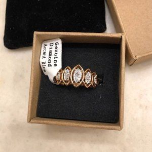 NWT Sz 8 Holsted Jewelers Genuine Diamond Accent Ring